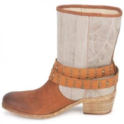 Chaussures Femme Bottes ville Ikks INES Marron / Taupe -Bottes popular shop 127397 500 D