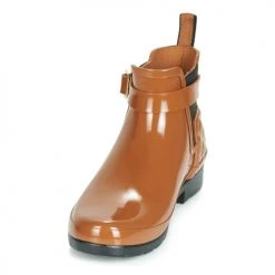 Chaussures Femme Bottes de pluie Hunter REFINED GLOSS QUILT CHELSEA Camel -Bottes popular shop 15058923 500 C
