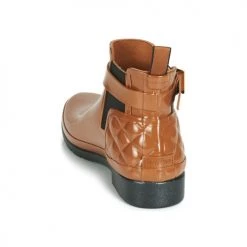 Chaussures Femme Bottes de pluie Hunter REFINED GLOSS QUILT CHELSEA Camel -Bottes popular shop 15058923 500 E