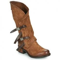 Chaussures Femme Bottes ville Airstep / A.S.98 ISPERIA BUCKLE Marron