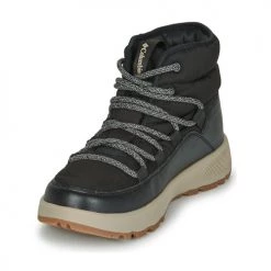 Chaussures Femme Bottes de neige Columbia SLOPESIDE VILLAGE OMNI HEAT MID Noir -Bottes popular shop 17657103 500 C