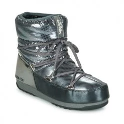Chaussures Femme Bottes de neige Moon Boot MOON BOOT LOW SAINT MORITZ WP Gris