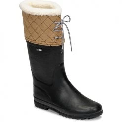 Chaussures Femme Bottes de neige Aigle POLKA GIBOULEE Marine / Beige
