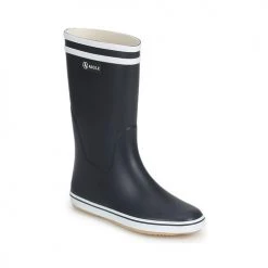 Chaussures Femme Bottes de pluie Aigle MALOUINE Marine / Blanc