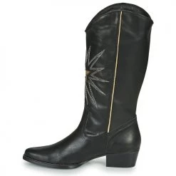 Chaussures Femme Bottes ville Fericelli NISCOME Noir / doré -Bottes popular shop 17955220 500 D