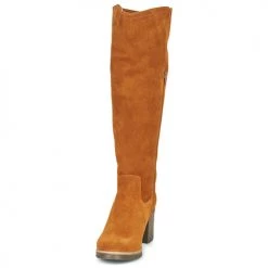 Chaussures Femme Bottes ville Casual Attitude HAPI Camel -Bottes popular shop 17956101 500 C