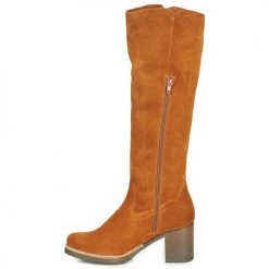 Chaussures Femme Bottes ville Casual Attitude HAPI Camel -Bottes popular shop 17956101 500 D