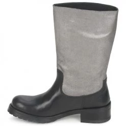 Chaussures Femme Bottes ville Pastelle PETULA ARGENT-NOIR -Bottes popular shop 211224 500 D