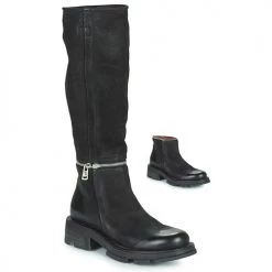 Chaussures Femme Bottes ville Airstep / A.S.98 LANE HIGH Noir
