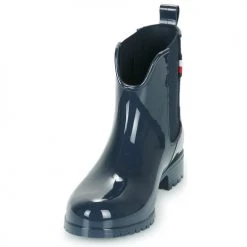 Chaussures Femme Bottes de pluie Tommy Hilfiger Ankle Rainboot With Metal Detail Marine -Bottes popular shop 22555465 500 C