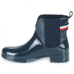 Chaussures Femme Bottes de pluie Tommy Hilfiger Ankle Rainboot With Metal Detail Marine -Bottes popular shop 22555465 500 D