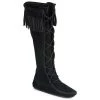 Chaussures Femme Bottes ville Minnetonka FRONT LACE HARDSOLE KNEE HI BOOT Noir -Bottes popular shop 231126 500 A