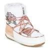 Chaussures Femme Bottes de neige Moon Boot PEACE & LOVE WP Blanc / Rose gold -Bottes popular shop 8035814 500 A