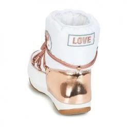 Chaussures Femme Bottes de neige Moon Boot PEACE & LOVE WP Blanc / Rose gold -Bottes popular shop 8035814 500 E