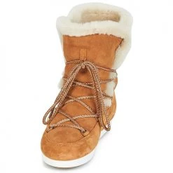 Chaussures Femme Bottes de neige Moon Boot FAR SIDE HIGH SHEARLING Cognac / Blanc -Bottes popular shop 8035816 500 C