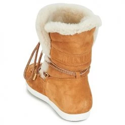 Chaussures Femme Bottes de neige Moon Boot FAR SIDE HIGH SHEARLING Cognac / Blanc -Bottes popular shop 8035816 500 E
