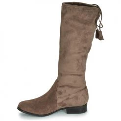 Chaussures Femme Bottes ville André POLKA Taupe -Bottes popular shop 8388419 500 D